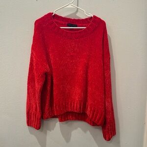 Red crushed velvet sanctuary sweater